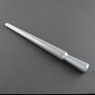 Hollow Aluminium Ring Size Sticks,  Ring Mandrel for DIY Jewelry Ring Making, Stainless Steel Color, 250x25mm(TOOL-R060-02)