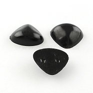 Nose Plastic Cabochons for DIY Scrapbooking Crafts, Toy Accessories, Black, 15x19.5x5.5mm, about 2000pcs/bag(KY-R005-05B)