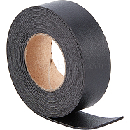 2M PVC Double Face Imitation Leather Ribbons, for Clothes, Bag Making, Black, 25mm, about 2.19 Yards(2m)/Roll(SRIB-WH0011-127B-01)