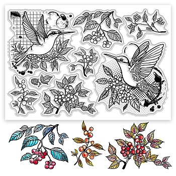 PVC Plastic Clear Stamps, for DIY Scrapbooking, Photo Album Decorative, Cards Making, Fruit, 160x110mm