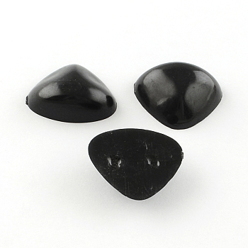 Nose Plastic Cabochons for DIY Scrapbooking Crafts, Toy Accessories, Black, 15x19.5x5.5mm, about 2000pcs/bag
