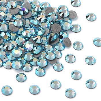 Preciosa&reg Crystal Hotfix Flatback Stones, Czech Crystal, Round(438 11 612 Chaton Rose VIVA 12 &reg), 60010 200 Aqua Bohemica AB, SS16(3.8~4mm)