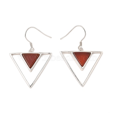 Triangle Carnelian Earrings