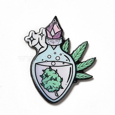 Weed Pattern Theme Printed  Acrylic Pendants(MACR-G061-03C)-2