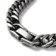Ion Plating(IP) 304 Stainless Steel Cuban Link Chain Necklace(NJEW-P288-01B-AS)-3
