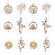 Cheriswelry 12Pcs 6 Style Brass Micro Pave Clear Cubic Zirconia Pendants(KK-CW0001-04)-1