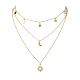 Brass 3 Layer Necklaces for Women(NJEW-JN04734-02)-1