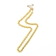 Enamel Ear of Wheat Link Chain Necklace(NJEW-P220-02G-08)-1