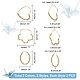 Unicraftale 6 Pairs 6 Style Heart & Flower & Oval 304 Stainless Steel Wire Wrapped Hoop Earrings(EJEW-UN0001-84)-6