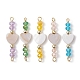 Natural Freshwater Shell Heart Connector Charms(PALLOY-JF02512)-1