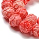 Carved Synthetic Coral Beads(CORA-R021-07-01)-3