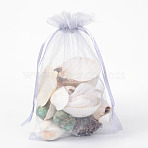 Organza Gift Bags with Drawstring, Wedding Party Christmas Favor Gift Bags, Organza Pouches for Potpourri, Light Grey, 18x13cm(OP-R016-13x18cm-05)