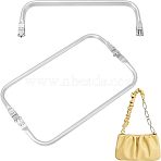 2Pcs Aluminum Bag Handle, Bag Replacement Accessories, Silver Color Plated, 9.5x30x2cm(FIND-CA0004-80A)