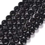 Natural Black Tourmaline Bead Strands, Round, 16mm, Hole: 1mm, about 24pcs/strand, 14.96 inch(38cm)(G-H1603-16mm)