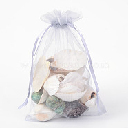 Organza Gift Bags with Drawstring, Jewelry Pouches, Wedding Party Christmas Favor Gift Bags, Light Grey, 18x13cm(OP-R016-13x18cm-05)