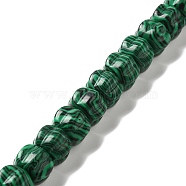 Synthetic Malachite Beads Strands, Pumpkin, 10x14x12.5mm, Hole: 1mm, about 20pcs/strand, 7.72''~7.76''(19.6~19.7cm)(G-K335-03D)