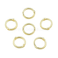 Brass Bead Frames, Circle Frames, Ring, Nickel Free, Real 14K Gold Plated, 8.5x8.5x2.5mm, Hole: 0.7mm(KK-N259-41C-01)