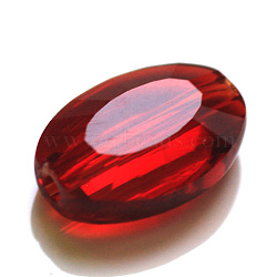 Imitation Austrian Crystal Beads, Grade AAA, K9 Glass, Faceted, Oval, Dark Red, 11.5x8x4mm, Hole: 0.9~1mm(SWAR-F072-11x8mm-05)