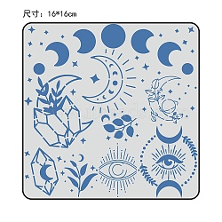 Stainless Steel Cutting Dies Stencils, for DIY Scrapbooking/Photo Album, Decorative Embossing DIY Paper Card, Stainless Steel Color, Moon Pattern, 160x160x0.5mm(DIY-WH0238-034)