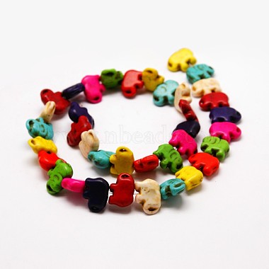 Elephant Synthetic Turquoise Beads Strands(TURQ-I010-36)-2