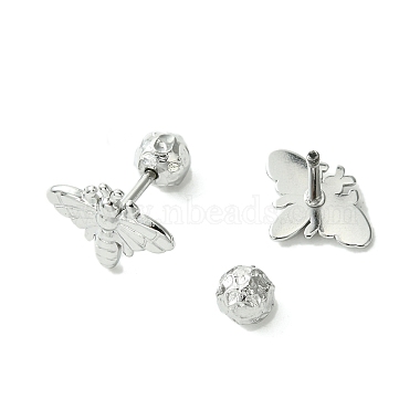 Non-Tarnish 304 Stainless Steel Ear Studs(EJEW-Q801-12P)-2