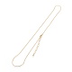 Brass Round Snake Chain Necklaces Making(MAK-L025-02G)-2