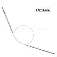 Stainless Steel Circular Knitting Needles, Double Pointed Knitting Needles, with Aluminum, Random Color, 650x4.5mm(SENE-PW0003-087F)