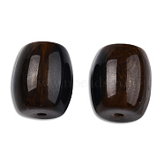 Resin Beads, Imitation Gemstone, Barrel, Coconut Brown, 14x12mm, Hole: 2mm(RESI-N034-11-M01)