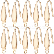 80Pcs 316 Stainless Steel Earring Hooks, with Vertical Loop, Ear Wire, Real 18K Gold Plated, 20.5x4.5mm, Hole: 1.2mm(STAS-SC0005-64)