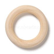 Unfinished Wood Linking Rings, Macrame Wooden Rings, Round, BurlyWood, 34x6mm, Inner Diameter: 23mm(WOOD-F002-02E)