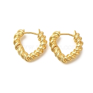 Rack Plating Twist Brass Hoop Earrings, Lead Free & Cadmium Free, Long-Lasting Plated, Real 18K Gold Plated, 20.5x20.5mm(EJEW-I310-17G)