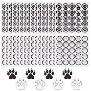26 Sheets 2 Styles PVC Plastic Waterproof Stickers, Dot Round Self-adhesive Decals, for Helmet, Laptop, Cup, Suitcase Decor, Footprint Pattern, 195x195mm, 25pcs/sheet, 13 sheets/style(DIY-OC0004-24C)