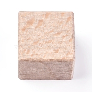 Beech Wooden Stamp, for Scrapbooking, Square, BurlyWood, 25x25x20mm(DIY-WH0162-41A)