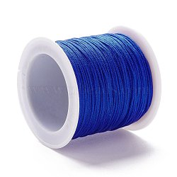 Nylon Thread, DIY Material for Jewelry Making, Blue, 1mm, 100yards/roll(X-NWIR-K013-B25)