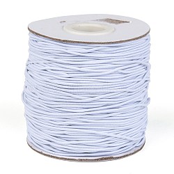 Round Elastic Cord, with Nylon Outside and Rubber Inside, White, 1.2mm, about 109.36 yards(100m)/roll(EC-R001-1.2mm-001A)