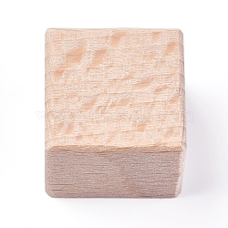 Beech Wooden Stamp, for Scrapbooking, Square, BurlyWood, 25x25x20mm(DIY-WH0162-41A)