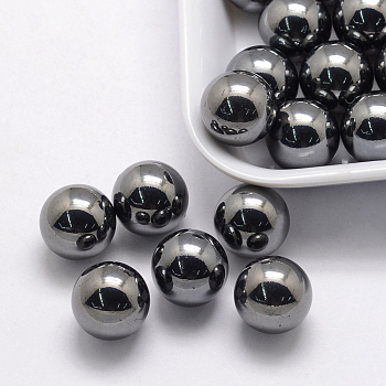 ABS Plastic Imitation Pearl Beads, Pearlized, Round, No Hole/Undrilled, Black, 4mm, , about 10000pcs/bag