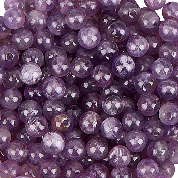 Natural Grade B Amethyst Beads, Round, 4mm, Hole: 1mm, 200pcs/set