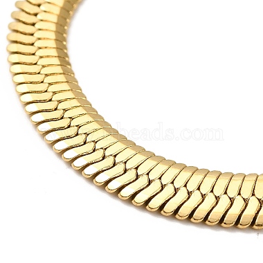 Ion Plating(IP) 304 Stainless Steel Herringbone Chain Bracelet for Men Women(BJEW-E058-01E-G)-2