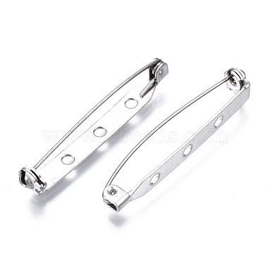 201 Stainless Steel Brooch Pin Back Safety Catch Bar Pins(STAS-S117-022E)-4