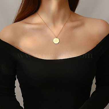 Collares con colgante de acero inoxidable constelación de libra para mujer(SK1865-1)-2