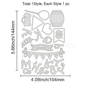 オクトーバーフェスト用バナー炭素鋼切削ダイスステンシル(DIY-WH0309-155)-6