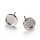 201 Stainless Steel Stud Earring Settings(X-STAS-T004-08)-1