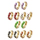 Cherry Pattern Brass Enamel Hoop Earrings(EJEW-G471-01G)-2