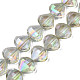 Galvanisieren transparente Glasperlen Stränge(EGLA-N002-36-C05)-1