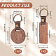 6Pcs 2 Style Imitation Leather & Walnut Wood Keychain(KEYC-NB0001-47)-2