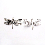 Tibetan Style Alloy Pendants, Cadmium Free & Lead Free, Dragonfly, Antique Silver, 25x35x3mm, Hole: 2mm(X-TIBEP-A12-3725-AS-LF)