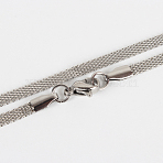 Non-Tarnish 304 Stainless Steel Mesh Chain Necklace Making, with Lobster Claw Clasps, Stainless Steel Color, 17.7 inch(45cm)(X-STAS-P045-15P)