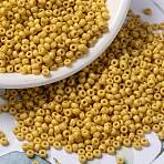 MIYUKI Round Rocailles Beads, Japanese Seed Beads, 8/0, (RR4452) Duracoat Dyed Opaque Banana, 3mm, Hole: 1mm, about 422~455pcs/10g(X-SEED-G008-RR4452)