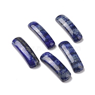 Natural Lapis Lazuli Connector Charms, Curved Tube, Arch, 36~37x10.5~11x5.5~6mm, Hole: 1.2mm(G-D460-02H)